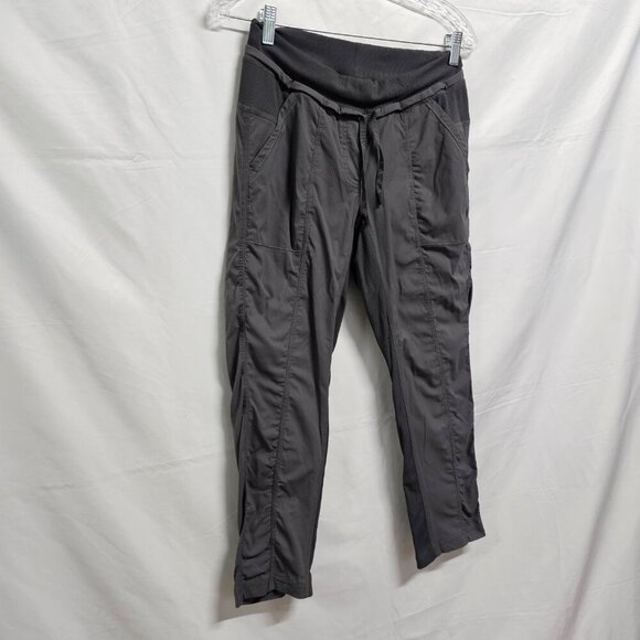 Lululemon Athletica Women Crop Pants Size 8 Gray Drawstring Waist - Picture 11 of 14